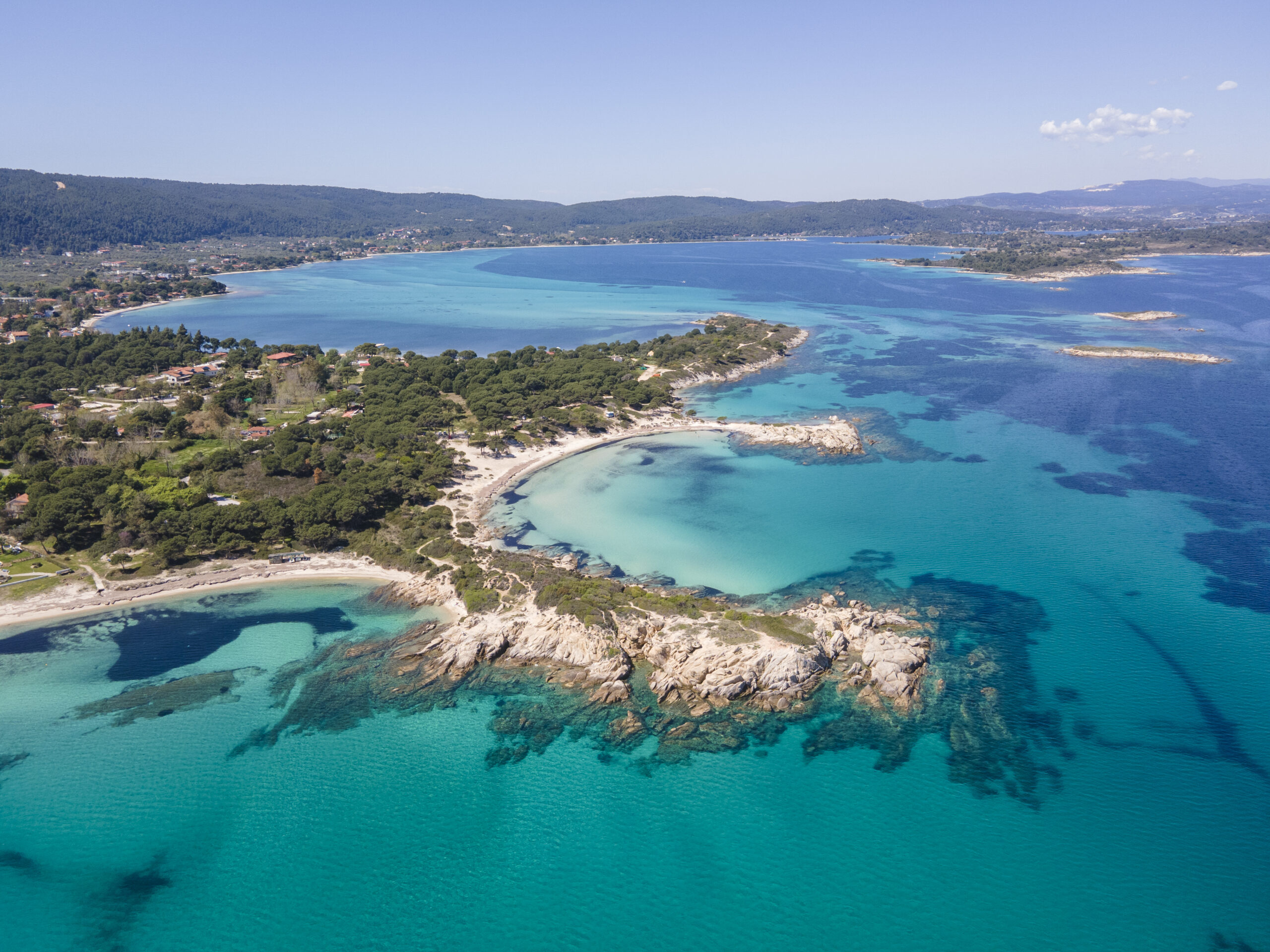 Amazing view of Sithonia coastline near Karydi Beach, Chalkidiki, Central Macedonia, Greece